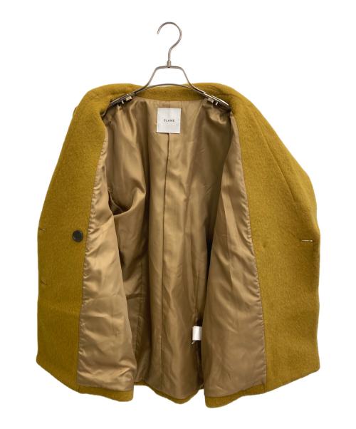 CLANE（クラネ）CLANE (クラネ) OVER LINE DOUBLE COAT イエロー サイズ:2の古着・服飾アイテム