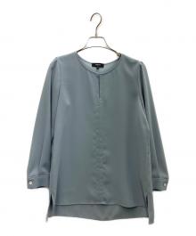 theory（セオリー）の古着「ウォッシャブルスリットネックプルオーバーブラウス」｜ブルー