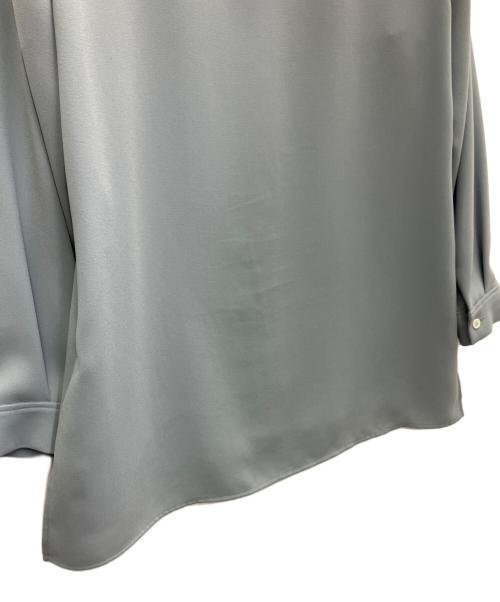 theory（セオリー）theory (セオリー) ウォッシャブルスリットネックプルオーバーブラウス ブルー サイズ:Sの古着・服飾アイテム