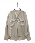 Nobleノーブル）の古着「ワークディテールドレープシャツ2」｜アイボリー