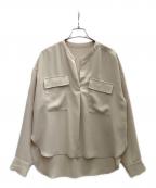 Nobleノーブル）の古着「ワークディテールドレープシャツ2」｜アイボリー