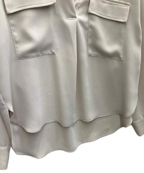 Noble（ノーブル）Noble (ノーブル) ワークディテールドレープシャツ2 アイボリー サイズ:SIZEFREEの古着・服飾アイテム
