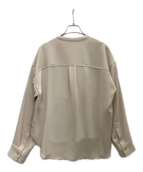 Noble（ノーブル）Noble (ノーブル) ワークディテールドレープシャツ2 アイボリー サイズ:SIZEFREEの古着・服飾アイテム