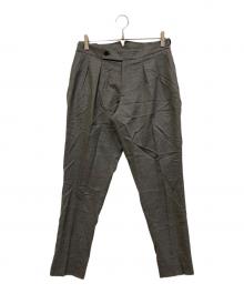 BERWICH（ベルウィッチ）の古着「SCOTCHスコッチ ナチュラルストレッチウールメランジトロピカル2インプリーツクロップドパンツ」｜グレー