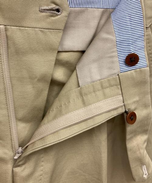 IGARASHI TROUSERS（イガラシ トラウザーズ）IGARASHI TROUSERS (イガラシ トラウザーズ) 2プリーツサイドアジャスタースラックス ベージュ サイズ:46の古着・服飾アイテム
