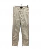 INCOTEXインコテックス）の古着「ガーメントダイ ストレッチギャバジン テーパードチノ」｜アイボリー