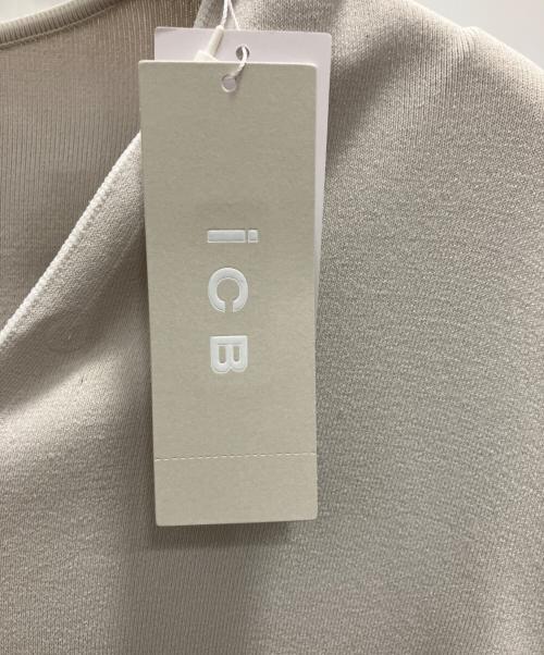 icB（アイシービー）icB (アイシービー) シンセティックフルニードルVネックワンピース ベージュ サイズ:Ｓの古着・服飾アイテム