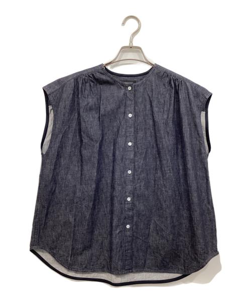 DRAWER（ドゥロワー）Drawer (ドゥロワー) デニム ノースリーブブラウス インディゴ サイズ:表記なしの古着・服飾アイテム