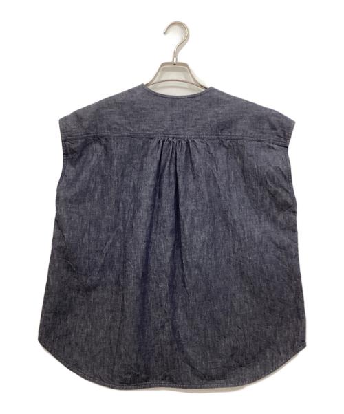 DRAWER（ドゥロワー）Drawer (ドゥロワー) デニム ノースリーブブラウス インディゴ サイズ:表記なしの古着・服飾アイテム
