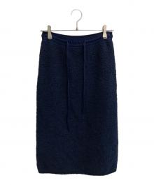 DRAWER（ドゥロワー）の古着「ニットタイトスカート」｜ネイビー