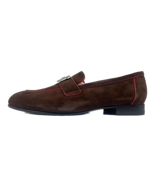 HERMES（エルメス）HERMES (エルメス) モカシン《パリ》コンスタンス スエードローファー ブラウン サイズ:35の古着・服飾アイテム