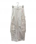 MAISON SPECIALメゾンスペシャル）の古着「Satin Cargo Pants」｜ホワイト
