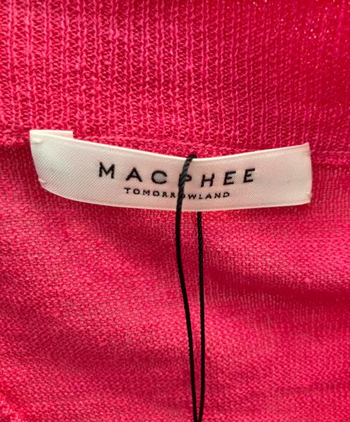 MACPHEE（マカフィー）MACPHEE (マカフィー) プレーンリネン Vネックカーディガン ピンク サイズ:Ｓ 未使用品の古着・服飾アイテム