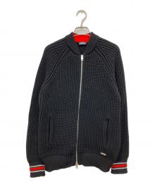 DIESEL（ディーゼル）の古着「ジップアップニット」｜ブラック