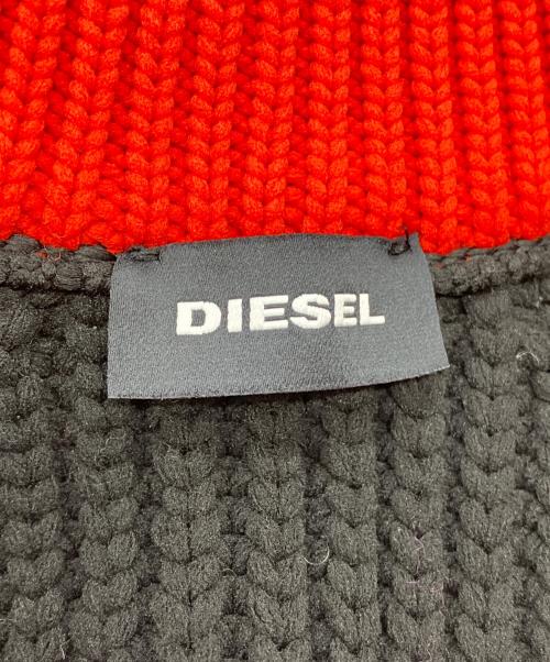 DIESEL（ディーゼル）DIESEL (ディーゼル) ジップアップニット ブラック サイズ:Mの古着・服飾アイテム