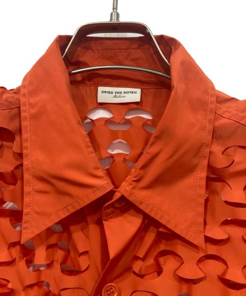 DRIES VAN NOTEN（ドリスヴァンノッテン）DRIES VAN NOTEN (ドリスヴァンノッテン) CASSIDYE LASER 4303 M.W.SHIRT オレンジ サイズ:MEDIUMの古着・服飾アイテム