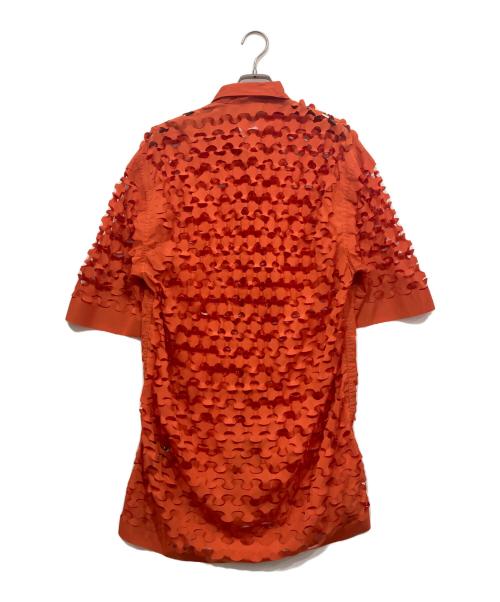 DRIES VAN NOTEN（ドリスヴァンノッテン）DRIES VAN NOTEN (ドリスヴァンノッテン) CASSIDYE LASER 4303 M.W.SHIRT オレンジ サイズ:MEDIUMの古着・服飾アイテム