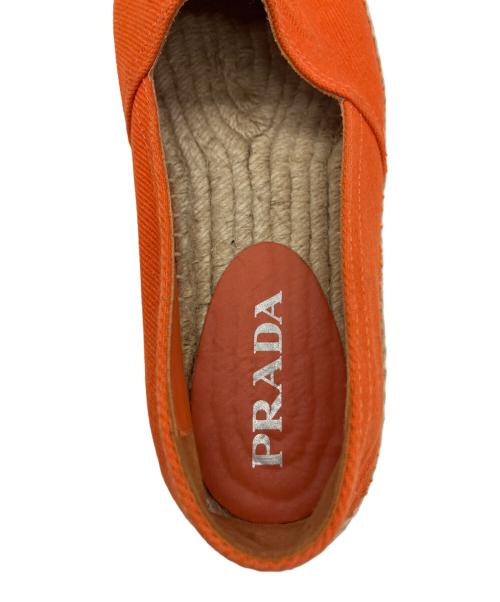 PRADA（プラダ）PRADA (プラダ) エスパドリーユ オレンジ サイズ:38の古着・服飾アイテム