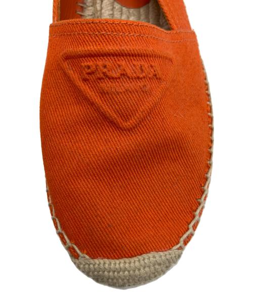 PRADA（プラダ）PRADA (プラダ) エスパドリーユ オレンジ サイズ:38の古着・服飾アイテム