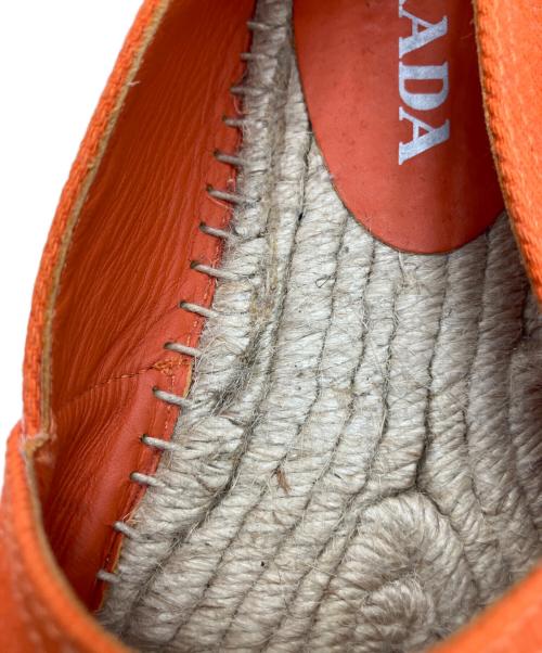 PRADA（プラダ）PRADA (プラダ) エスパドリーユ オレンジ サイズ:38の古着・服飾アイテム