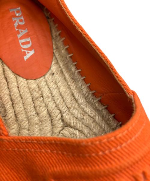 PRADA（プラダ）PRADA (プラダ) エスパドリーユ オレンジ サイズ:38の古着・服飾アイテム