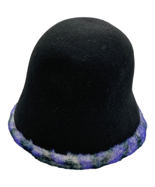 ISSEY MIYAKE（イッセイミヤケ）ISSEY MIYAKE (イッセイミヤケ) リバーシブルハット ブラックの古着・服飾アイテム