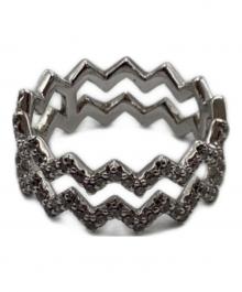 apm MONACO（エーピーエムモナコ）の古着「アップ＆ダウン リング」｜シルバー