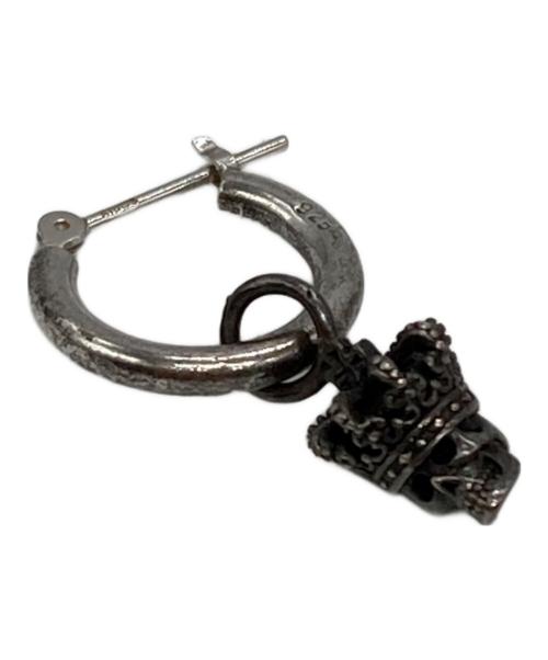 JUSTIN DAVIS（ジャスティンデイビス）JUSTIN DAVIS (ジャスティンデイビス) スカルモチーフフープピアス シルバーの古着・服飾アイテム