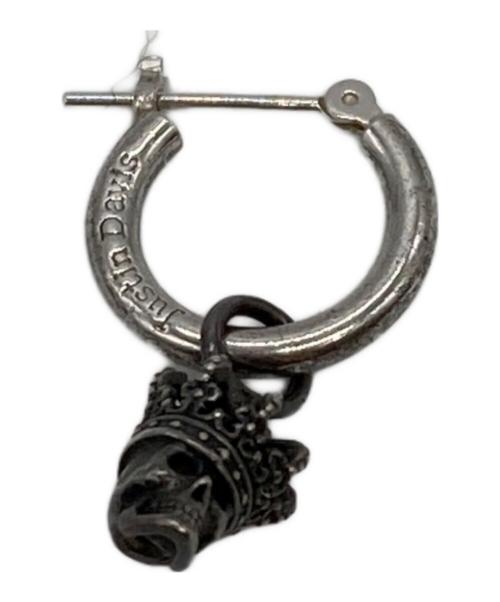 JUSTIN DAVIS（ジャスティンデイビス）JUSTIN DAVIS (ジャスティンデイビス) スカルモチーフフープピアス シルバーの古着・服飾アイテム