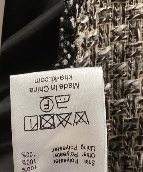 kha:ki（カーキ）kha:ki (カーキ) ルーズツイードジャンプスーツ ブラック サイズ:1の古着・服飾アイテム