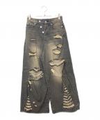 MAISON SPECIALメゾンスペシャル）の古着「2way High Damage Denim Pants」｜ブラック
