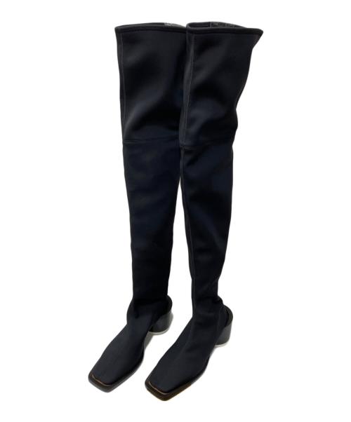 MM6 Maison Margiela（エムエムシックスメゾンマルジェラ）MM6 Maison Margiela (エムエムシックスメゾンマルジェラ) サイハイブーツ ネイビー サイズ:37の古着・服飾アイテム