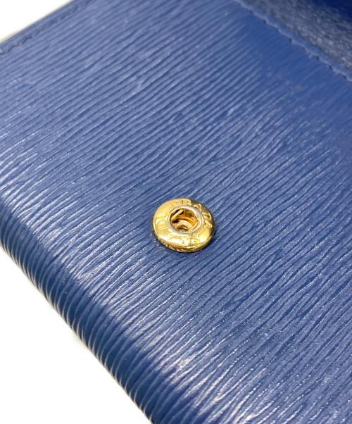 PRADA（プラダ）PRADA (プラダ) 3つ折り財布 ブルーの古着・服飾アイテム
