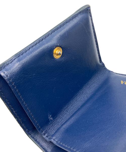PRADA（プラダ）PRADA (プラダ) 3つ折り財布 ブルーの古着・服飾アイテム