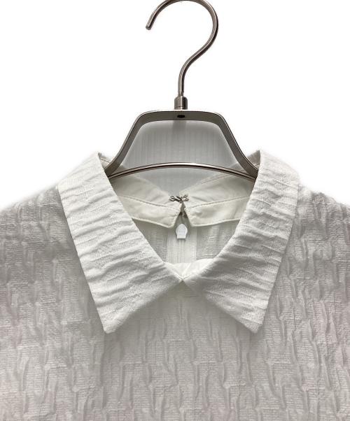 UNITED ARROWS（ユナイテッドアローズ）UNITED ARROWS (ユナイテッドアローズ) エアリージャカード 2WAY ブラウス ホワイト サイズ:SIZE 38の古着・服飾アイテム