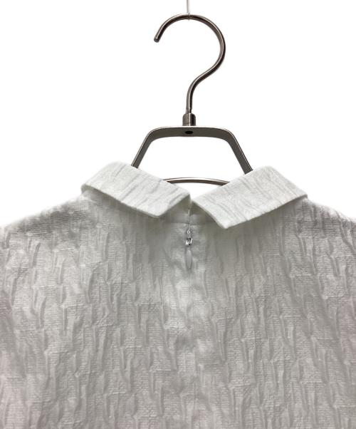 UNITED ARROWS（ユナイテッドアローズ）UNITED ARROWS (ユナイテッドアローズ) エアリージャカード 2WAY ブラウス ホワイト サイズ:SIZE 38の古着・服飾アイテム