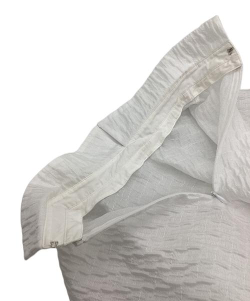UNITED ARROWS（ユナイテッドアローズ）UNITED ARROWS (ユナイテッドアローズ) エアリージャカード 2WAY ブラウス ホワイト サイズ:SIZE 38の古着・服飾アイテム