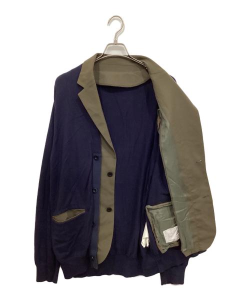 sacai（サカイ）sacai (サカイ) Suiting Mix Jacket ネイビー サイズ:3の古着・服飾アイテム