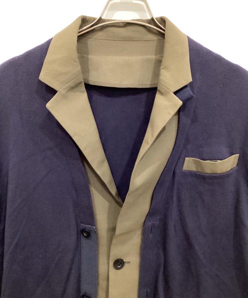sacai（サカイ）sacai (サカイ) Suiting Mix Jacket ネイビー サイズ:3の古着・服飾アイテム