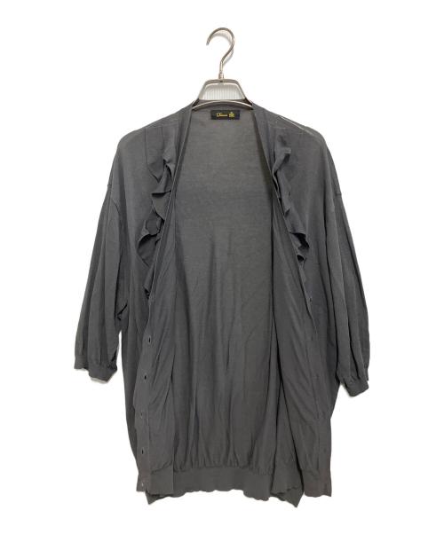 DRAWER（ドゥロワー）DRAWER (ドゥロワー) フリルカーディガン グレー サイズ:Freeの古着・服飾アイテム