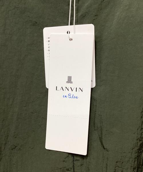 LANVIN en Bleu（ランバンオンブルー）LANVIN en Bleu (ランバンオンブルー) 速乾ナイロンドロップタックショルダーブラウス オリーブ サイズ:38の古着・服飾アイテム
