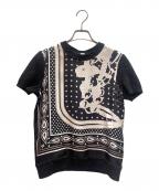 HERMESエルメス）の古着「カシミヤ混半袖ニット」｜ブラック