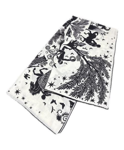 HERMES（エルメス）HERMES (エルメス) カレジェアン/カレ140/Sous le Charme d'Orphee オルフェウスの魅力に誘われて ホワイト×ブラック サイズ:140 未使用品の古着・服飾アイテム