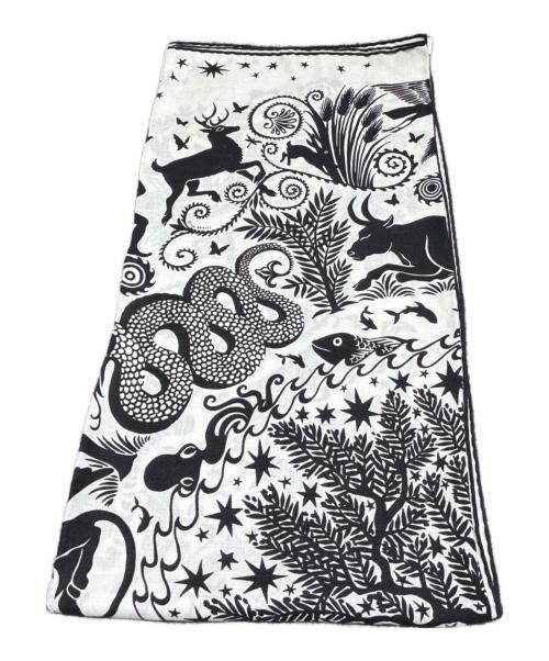 HERMES（エルメス）HERMES (エルメス) カレジェアン/カレ140/Sous le Charme d'Orphee オルフェウスの魅力に誘われて ホワイト×ブラック サイズ:140 未使用品の古着・服飾アイテム