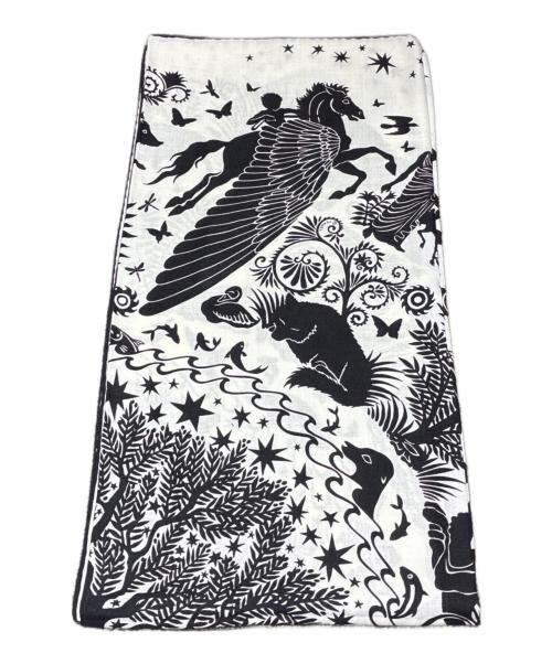 HERMES（エルメス）HERMES (エルメス) カレジェアン/カレ140/Sous le Charme d'Orphee オルフェウスの魅力に誘われて ホワイト×ブラック サイズ:140 未使用品の古着・服飾アイテム