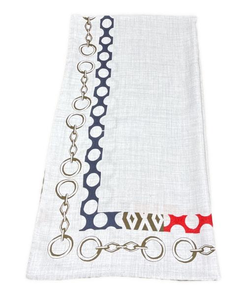 HERMES（エルメス）HERMES (エルメス) カレジェアン/カレ140/LISTE EN CHAINES/リスト アン シェーヌ グレーの古着・服飾アイテム