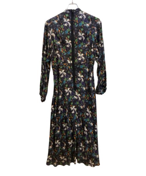 Room no.8（ルームエイト）Room no.8 (ルームエイト) LEAF PRINT STAND/C DRAPE DRESS ブラック サイズ:2の古着・服飾アイテム