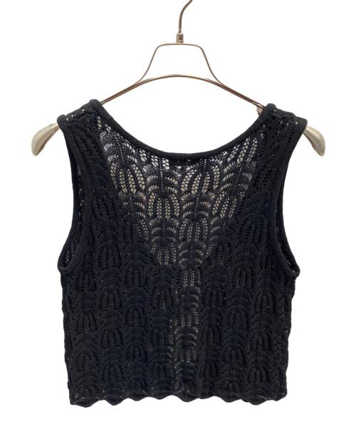 journal standard L'essage（ジャーナルスタンダード レサージュ）journal standard L'essage (ジャーナルスタンダード レサージュ) クロッシェベスト ブラック サイズ:フリーの古着・服飾アイテム