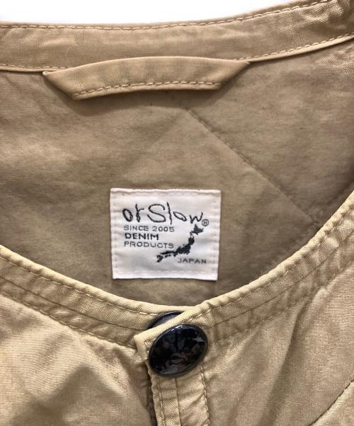 orSlow（オアスロウ）orSlow (オアスロウ) QUILTED NO COLLAR COAT カーキ サイズ:xsの古着・服飾アイテム