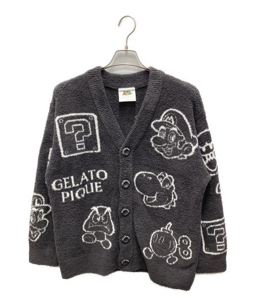 GELATO PIQUE HOMME（ジェラートピケ オム）GELATO PIQUE HOMME (ジェラートピケ オム) ベビモコアソートジャガードカーディガン グレー サイズ:Mの古着・服飾アイテム